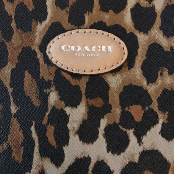 COACH PEYTON OCELOT PRINT TOP HANDLE TOTE - Picture 4 of 8